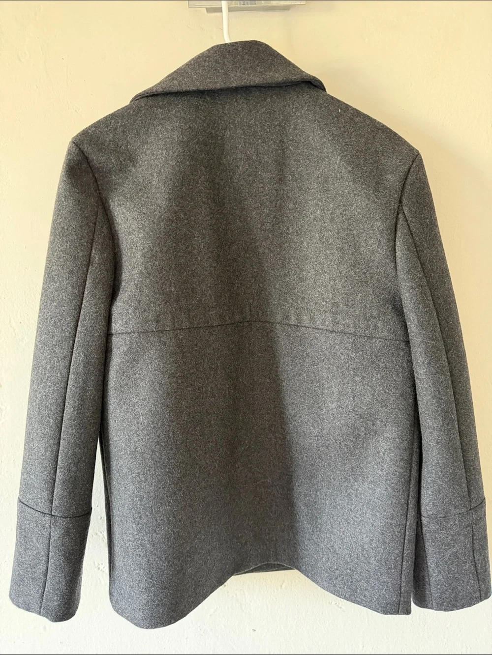 J. Crew Melton Double-Breasted Wool Peacoat - Charcoal Gray size 0 NWT - Picture 10 of 10